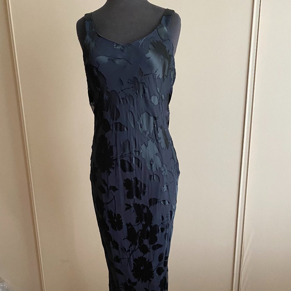 NWT LONG BLK SILK DRESS W/JACKET S - Picture 3 of 10